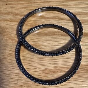 Elegant Black Beaded Bangles